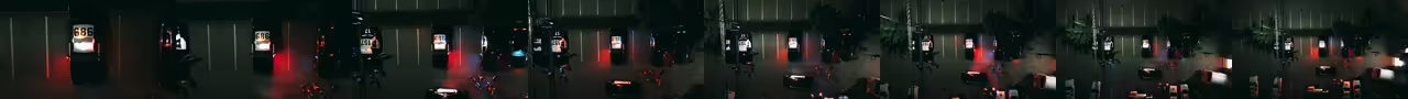Graded frames of the drone clip in a row, like the filmstrip under a clip in masoc