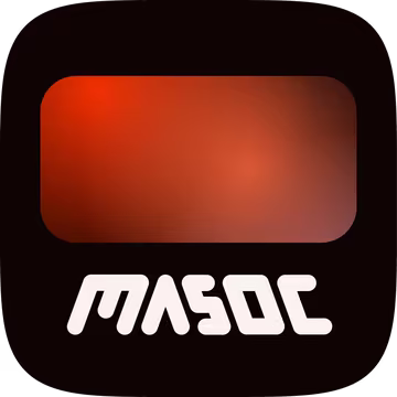 The masoc app icon, dark version