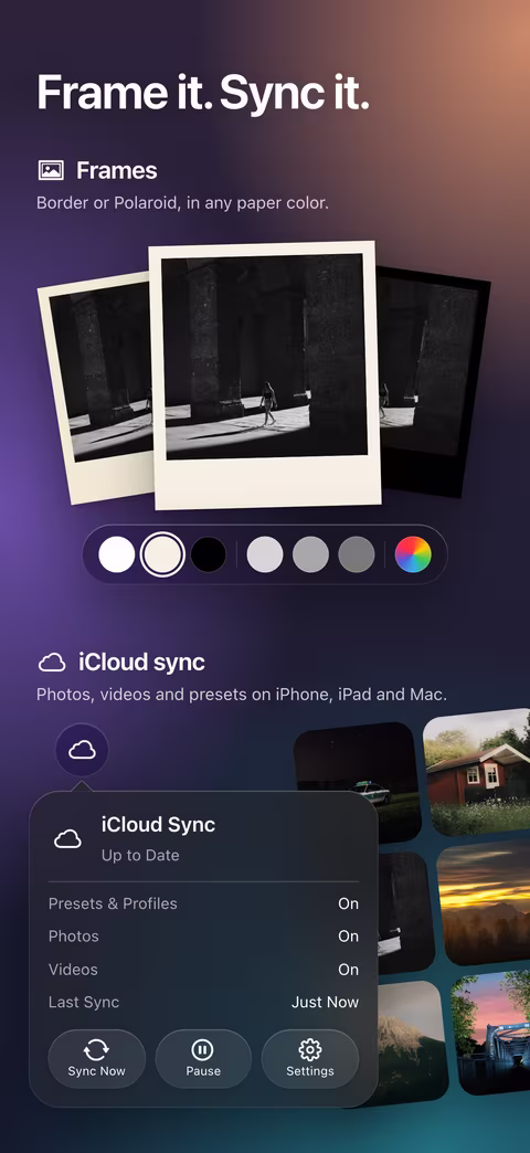 masoc on iPhone: Frames and sync
